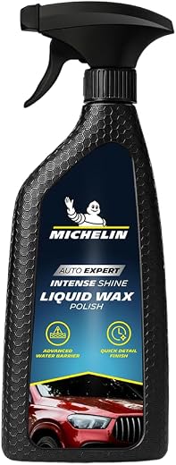 MICHELIN Liquid Wax Polish 500ml Deep Gloss Shine &amp; Paint Protection From UV | Hydrophobic Formula Repels Water &amp; Dirt | E...