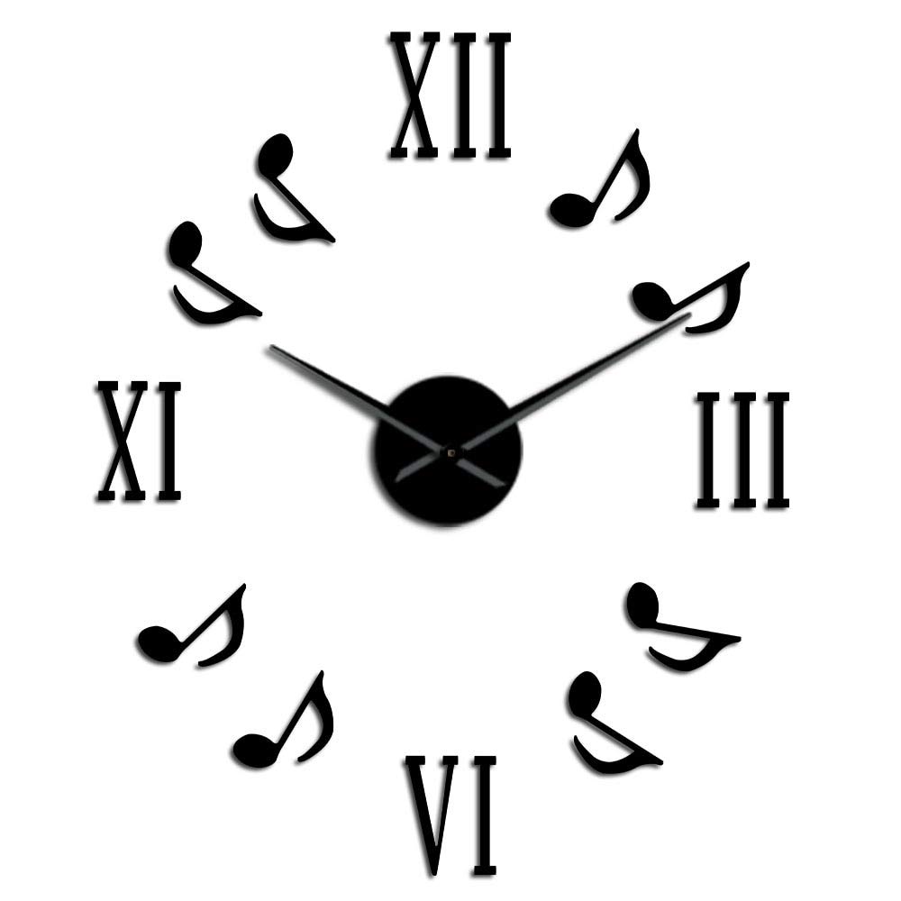 Grande horloge murale moderne silencieuse pour habiller un grand mur vide 37 pouces