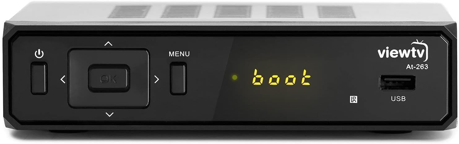 ViewTV ATSC Digital Converter Box for TV, HDMI Cable Recording PVR Function Output USB LED Timer Display AT-263