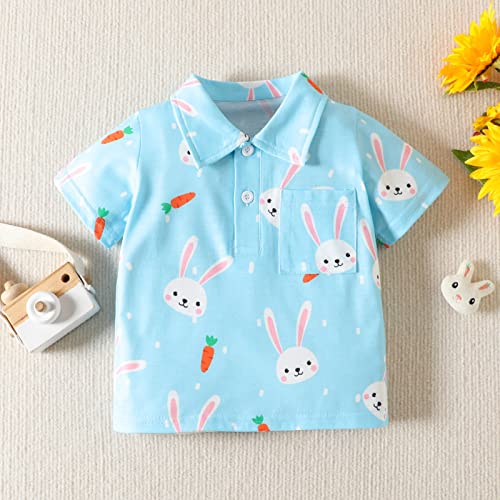Happy Easter Shirts Toddler Baby Girls Boys Cute Bunny 𝚝 Graphic Tees Kids Easter Day Short Sleeve Tops2