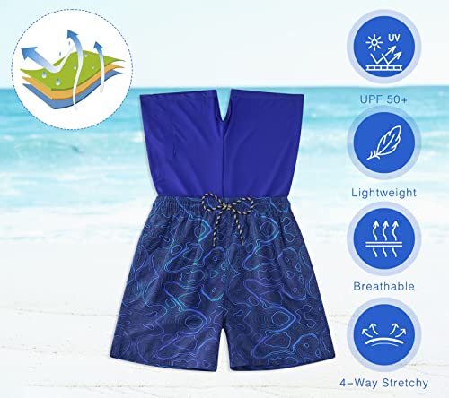 Cozople Boys Compression Swim Shorts Bright Royal Swimsuit With Boxer Brief Liner Quick Dry Swimming Trunk Anti Chafe Bathing Suits Size 10-12 #TOP7