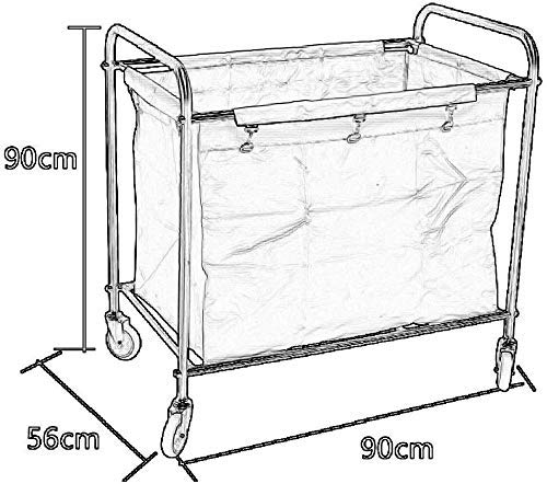 Cestello Portabiancheria Con Rotelle - Grande Capacità, Per Carico Pesante, Con Ruote Per Facile Movimento - Foto 3
