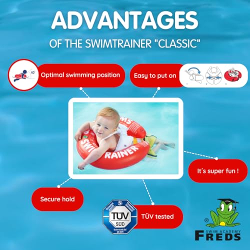 Freds Swim Academy 10102 - Schwimmtrainer Classic, 3 Monate bis ca. 4 Jahre, rot