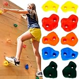 SPRINGOS Lot 10 Prises d'escalade Enfant avec Fixation – Plastique Multicolore, Surface Rugueuse, Vis Incluses – Mur Escalade Maison Chambre Jardin Dès 3 Ans