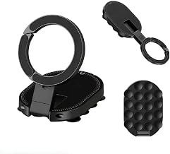 3 in 1 Magnetic Suction Cup Phone Mount, 360° Rotatable Foldable Mobile Holder with 18 Strong Silicone Suction Cups, Unive...
