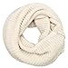Knit Winter Infinity Scarf for Women Fashion Thick Warm Circle Loop Scarves Beige