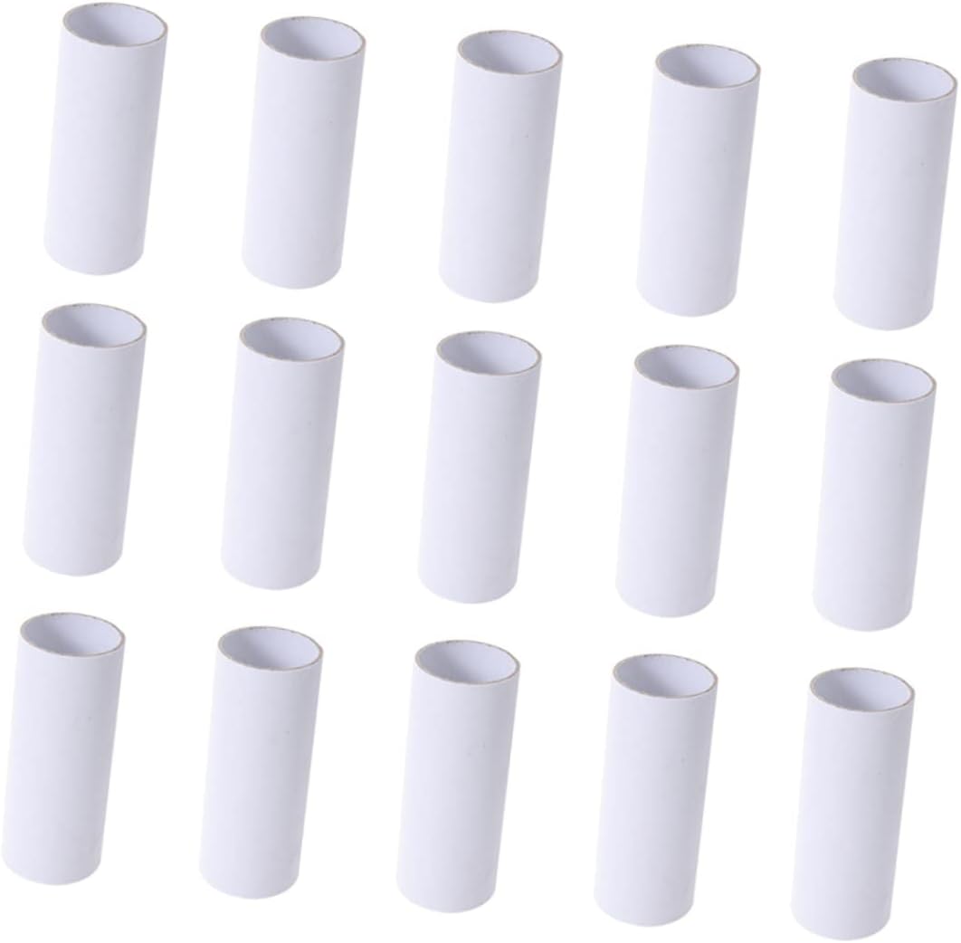PLAFOPE 20pcs White Kraft Paper Tubes for Drawings Art and Posters Recyclable Cardboard Mailing Tubes Diameter Height Storage and DIY Craft Projects