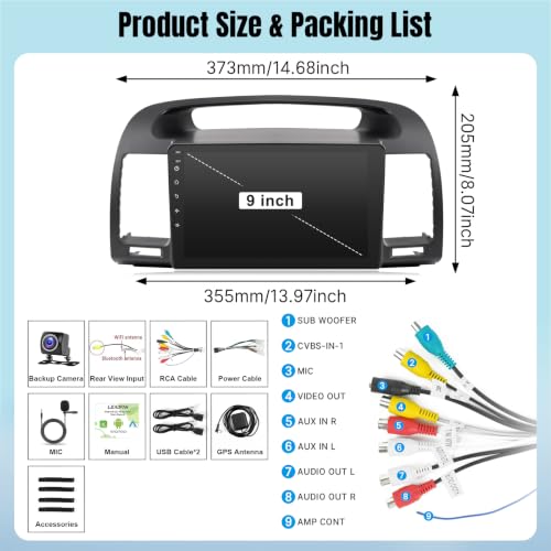 8Core Android Car Stereo for Toyota Camry (J.B.L) 2002 2003 2004 2005 2006 by Leadfan - Used condition - Image 9