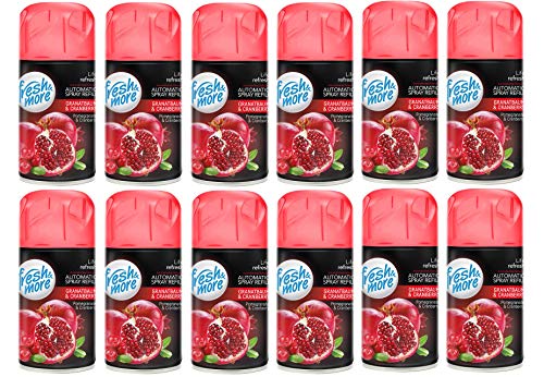 Fresh & More Lufterfrischer Nachfüller (12er Pack) 250ml, Granatbaum&Cranberry