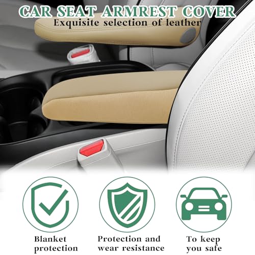 VKGUG Seat Armrest Cover Compatible with Chrysler Pacifica 2017-2020 Beige by VKGUG - Used condition - Image 3