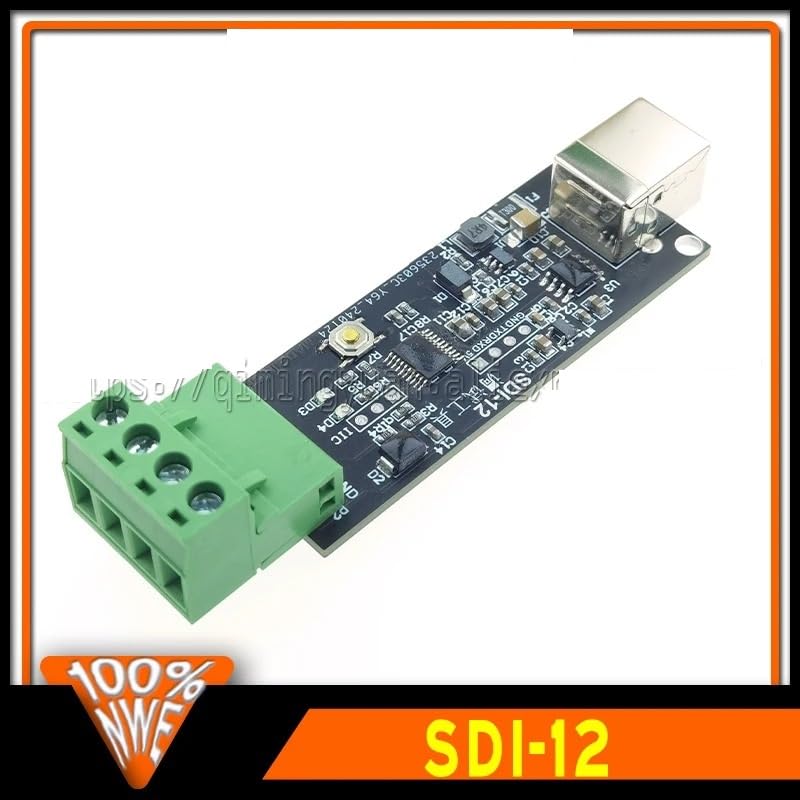 Close-up of the SDI-12 terminal block on the converter board
