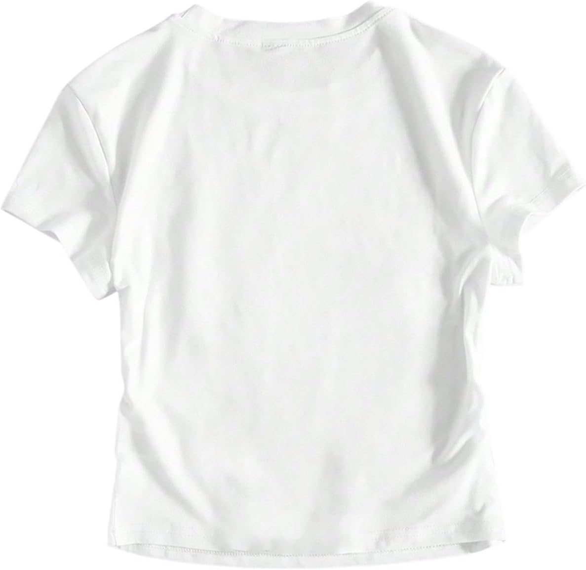 SweatyRocks Women's Y2K Crop Top Short Sleeve Cute Letters Print T Shirts Summer Casual Graphic Tees White S - Image 3