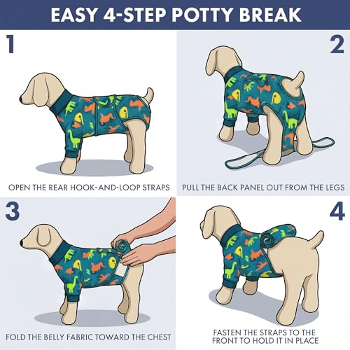 Image of Spark Paws Dog Recovery Suit - Surgical Onesie After Surgery, Male & Female