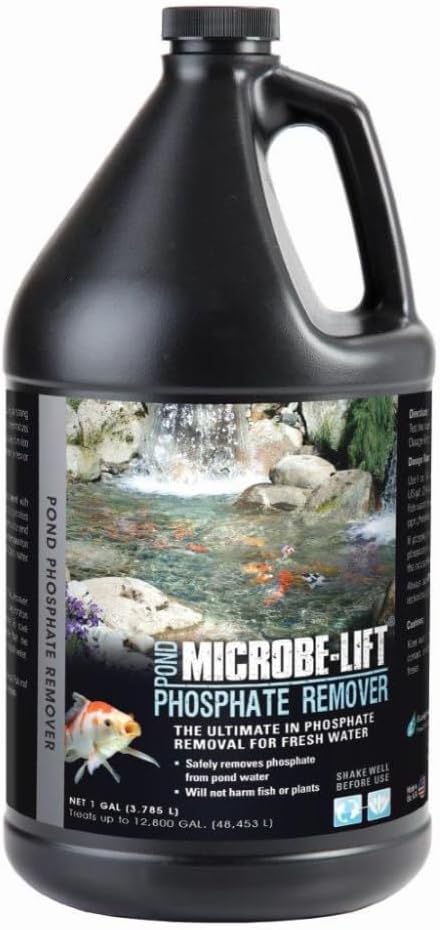 MICROBE-LIFT PHOSREGAL Ultimate Pond Phosphate Remover for Fresh Water, 1 Gallon Treats up to 12,800 gals