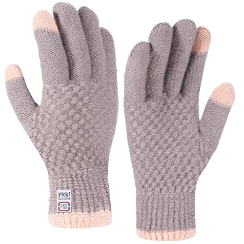 TAGVO Guanti Termici Donna, Guanti Invernali Touch Screen, Guanti Caldi in Pile Polare per il Freddo