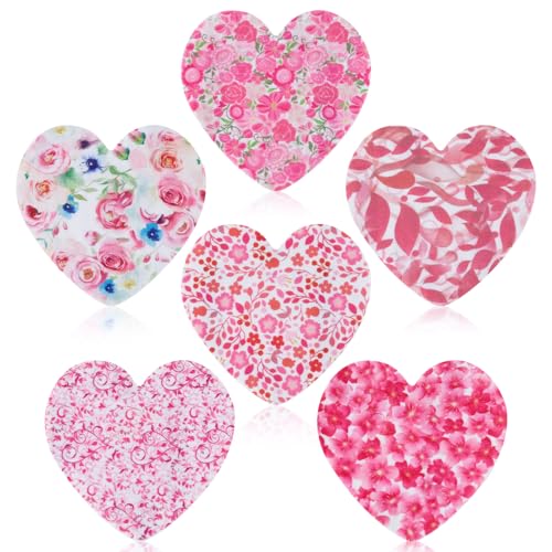 ANGTICS 30 Pcs Dexcom G7 Adhesive Patches Waterproof CGM Sensor Patches Adhesive Glucose Monitor Patch with Heart Shapes Stelo Overpatch Long-Lasting 10-14 Days (Petal Heart Romance)