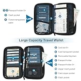 Gocokia Family Passport Bag Travel Bag with Shoulder Strap Passport Holder of 5, RFID Blocking Passport Wallet for Men Women, Travel Essentials for Flying - Image 5