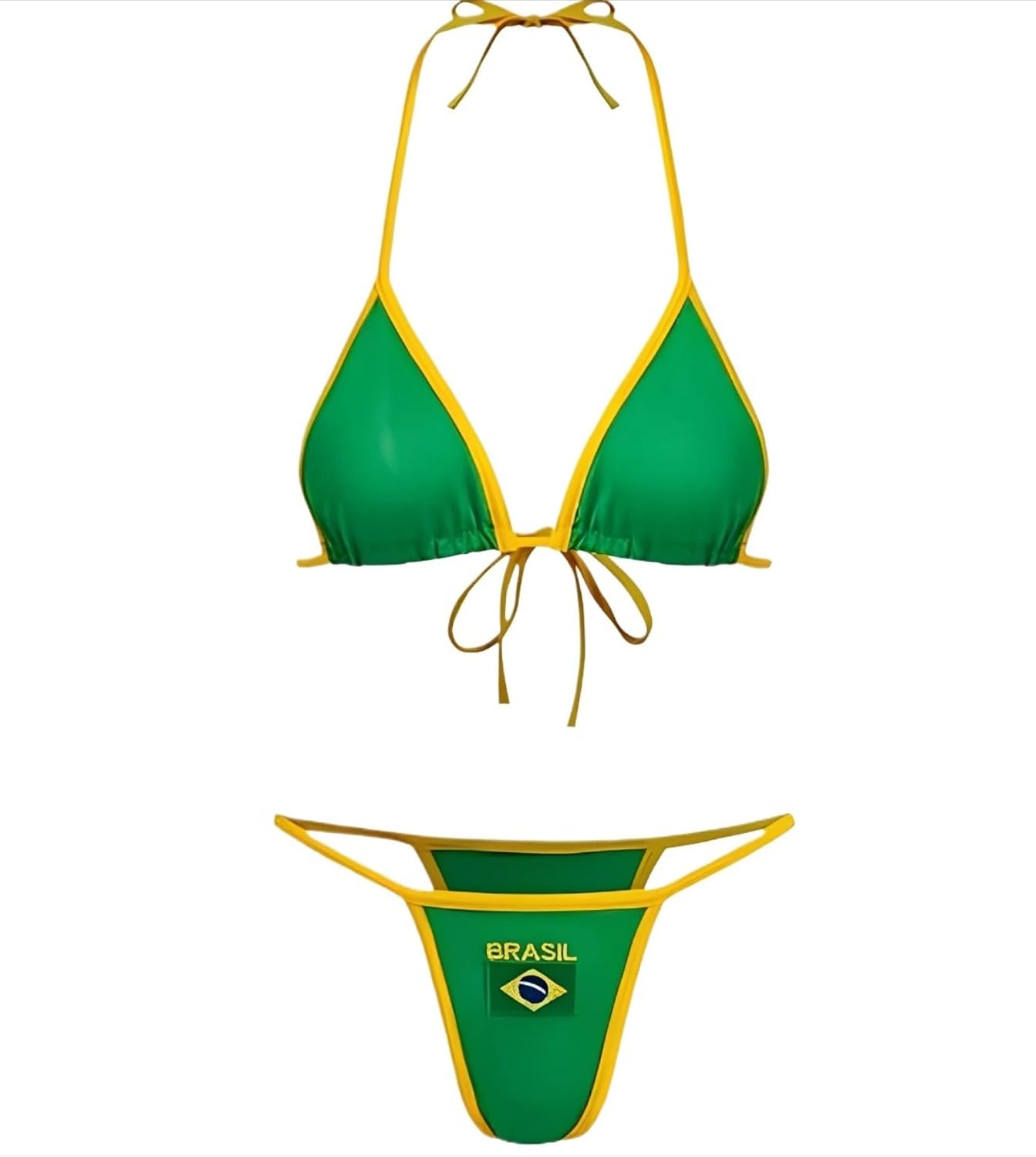 Brazil Mexico Jersey Y2k Halter Bikini Sets Cute 2 Piece Sexy Swimsuit Beach Sets Women Summer