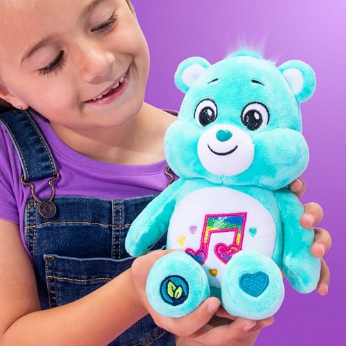Basic Fun Care Bears 9 Inch Fun Size Sparkle Plush Heartsong Bear, Glitter Musical Teddy Stuffed Animal with Heart and Music Note Belly Badge, Eco-Friendly Soft Toy for Kids Ages 4 and Up - Image 6