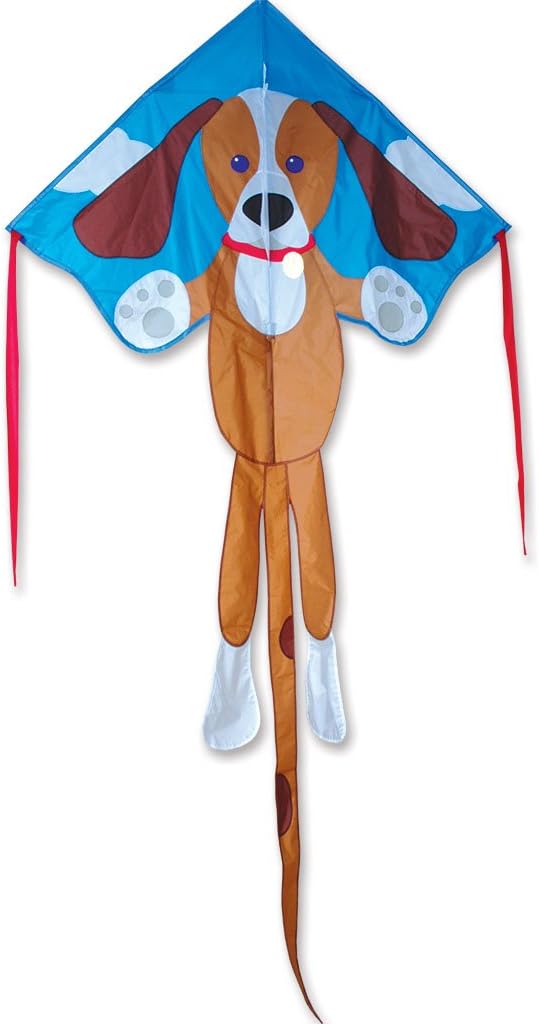 Kite - Large Easy Flyer - Sparky Dog (46*91.5 inch / 117*231 cm) Test Kite String and Winder