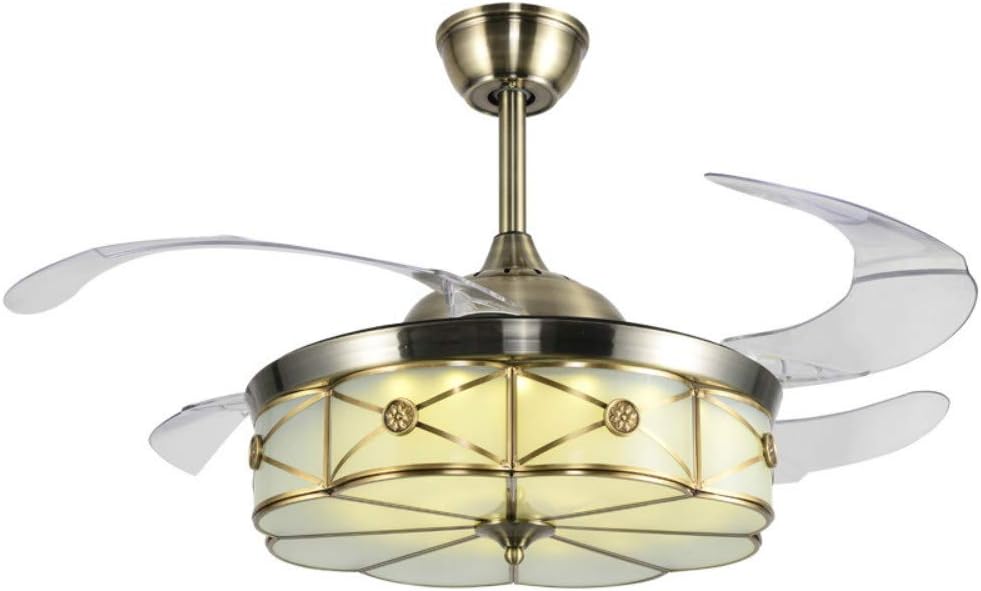 Blасk Frіdау - 80% оƒƒ Southerns Lighting 42 Inversible Reversible Ceiling Fan with Light and Remote Control, 4 Retractable Blades Fan Chandeliers for Bedroom, Indoor Ceiling Light Kits with Fans(Bronze-01)