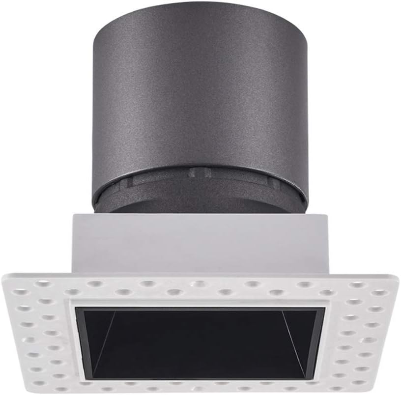 Spotlight，Square Recessed Led Spotlight Ceiling Seamless Led Grille Lamp Recessed Ceiling Light Cri95 High Color Aluminum Recessed Ceiling Light Outdoor Lights/2700K/8W