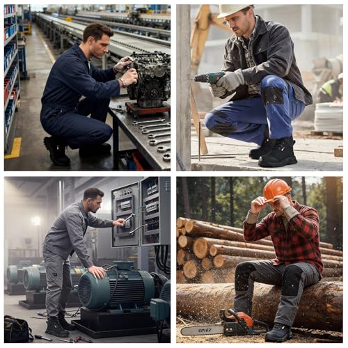 Image of Work Boots for Men,Lightweight Breathable High Top Steel Toe Boots,Unbreakable Steel Toe Shoes,Non Slip Safety Work Shoes.