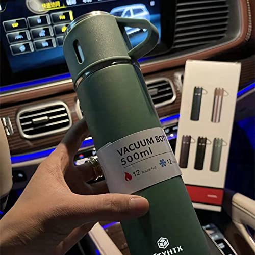 Xtyhtx 17Oz Thermos Coffee Cup, Hot Thermos Coffee,Vacuum-Insulated Beverage Bottle With Handle,Leak-Proof Coffee Thermo (Green) #TOP6