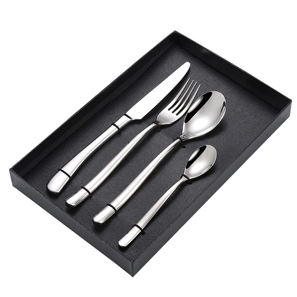 Kitchen Utensils Set Simply Modern 4Piece Cutlery Set Stainless Steel Flatware Gift Sets Steak Knife and Fork with