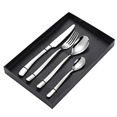 Kitchen Utensils Set Simply Modern 4Piece Cutlery Set Stainless Steel Flatware Gift Sets Steak Knife and Fork with