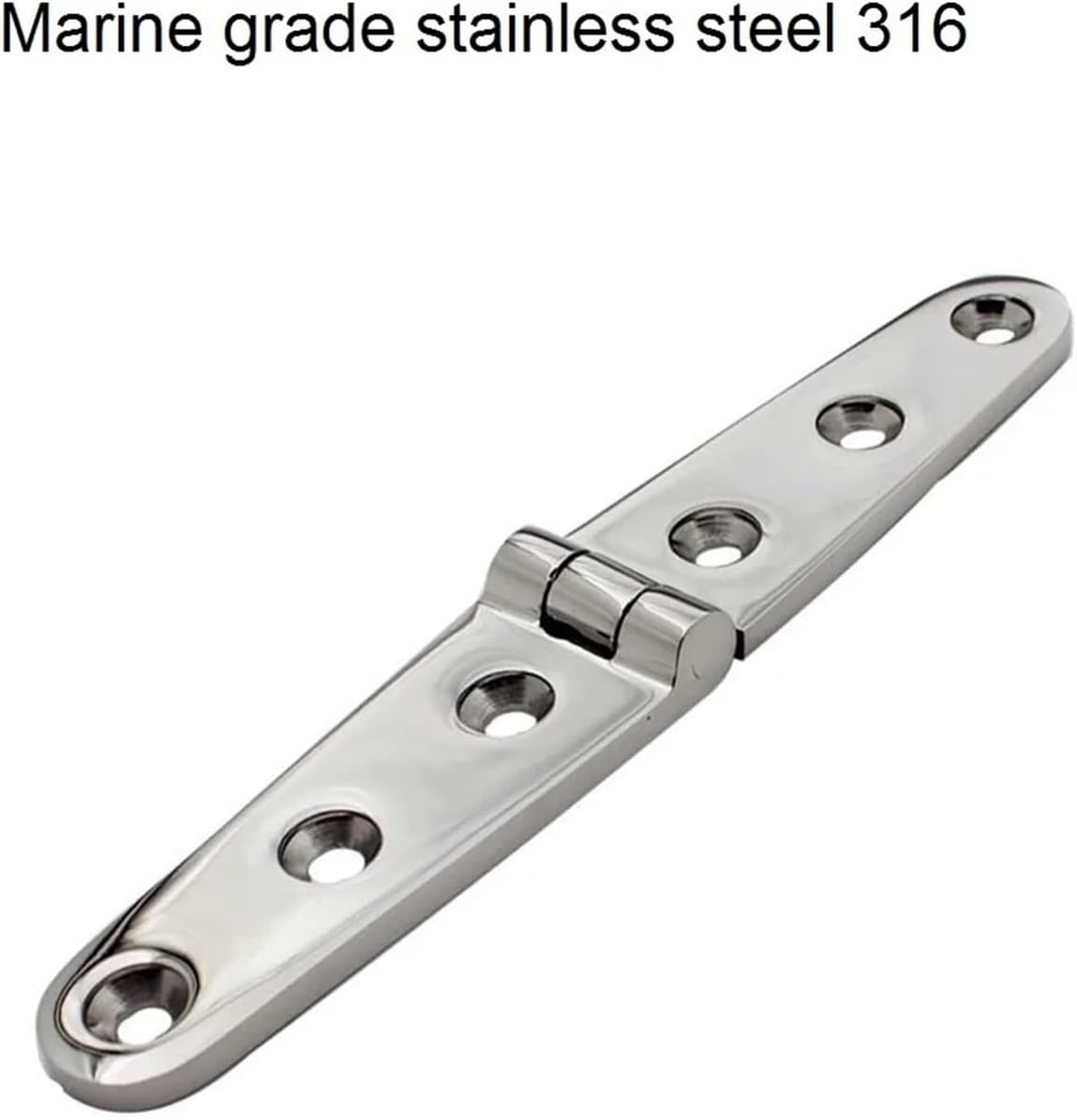 2 Pieces Strap Hinge With 6 Holes 152mm Mirror Polish Marine Boat Hardware Cast Door Hinges