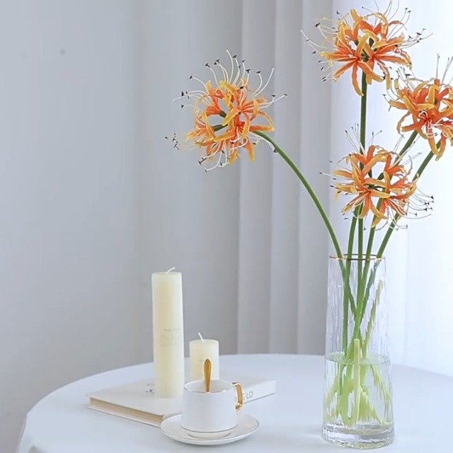 Xnferty 5PCS Artificial Spider Lilies Flowers, 26.38IN Fake