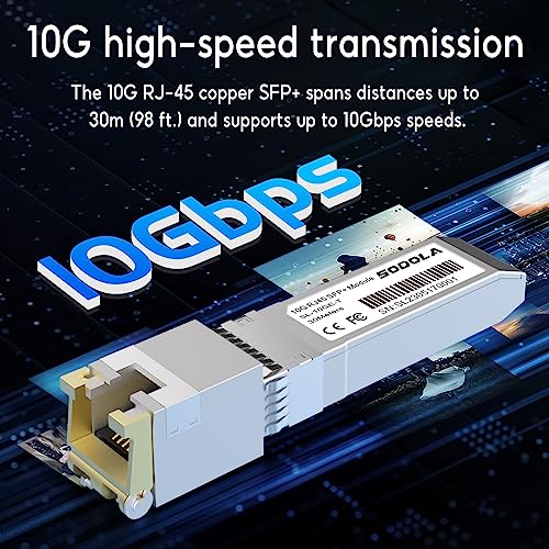 Image of SODOLA 10GBase-T RJ45 SFP+ Module, 10G SFP+ RJ-45 Copper Transceiver for SODOLA, SFP to Ethernet, Plug and Play,Hot Pluggable,Up to 30m Distance Copper SFP Modules (1 Pack)