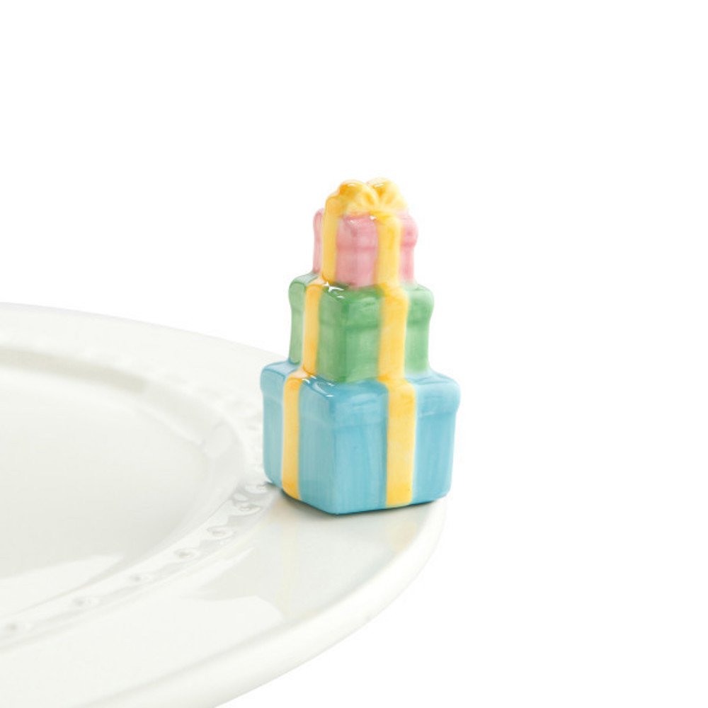 nf nora fleming Hand-Painted Mini: They're All for You (Stack of Presents) A21