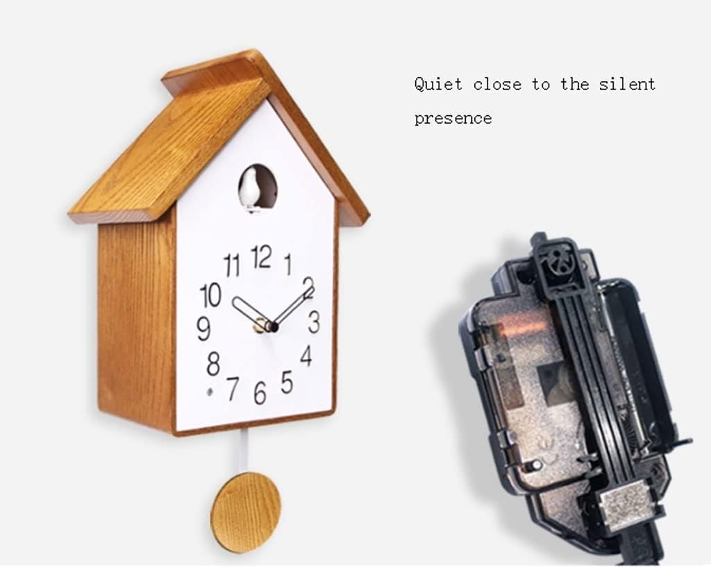 Clock Silent Non Ticking European Cuckoo Clock Smart Feel Hourly Clock Living Room Home Decoration Easy to Read for Home Office & School Decor Clock s