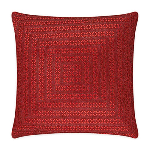 Madison Avenue Pillow, Glass Rhinestones in Dazzling X Pattern, Statement