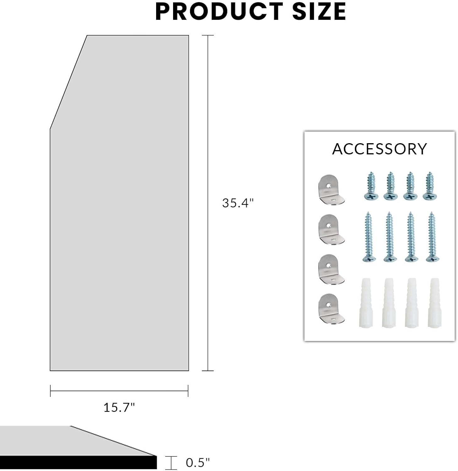 Toilet Partition Privacy Screen Bathroom Urinal Thickness 0.5" Wall Mounted Urinal Partitions Public Toilet Partition With Accessories Space Saving Easy To Install For Hotel Schools Shopping Malls(2 p