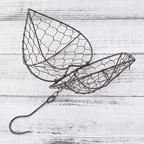 Yardwe Iron Hanging Planter Heart Shape Succulent Planter Wire Flower Pot Basket Rustic Iron Wire Wreath Frame Succulent Pot Wall Air Plant Holder (16X18X10Cm) #TOP2