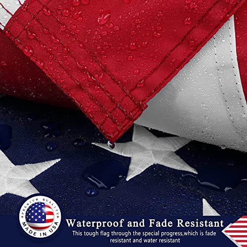 Pozoy American Flag 3X5 Outdoor Made In Usa, Heavy Duty Us United States Flags, The Best Embroidered Stars And Sewn Stripes, Brass Grommets, Longest Lasting Nylon American Flag 3X5 Ft For Outside #TOP2