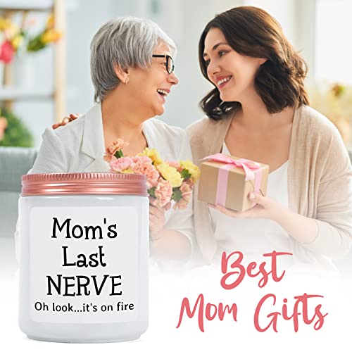 Mothers Day Gifts For Mom From Daughter- Lavender Scented Candles- Novelty Gifts For Mom - Funny Birthday Thanksgiving Gifts For Mom, Best Mom Gifts- Moms Last Nerve #TOP1