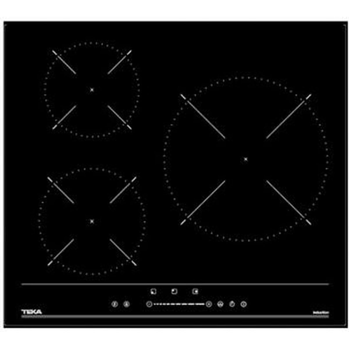 Teka IBC 63 BF100 - Placa Inducción 3 Fuegos, Placa Inducción 60 cm, Fácil de Instalar, con Sistema Touch Control Multislider, Sistema de Seguridad Automático, Función Power Plus, Color Negro