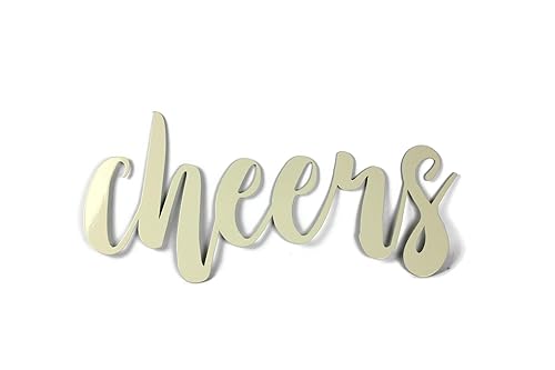 Miniatura 30 de Steel Metal Script Word Art - Various Sizes and Finishes (cheers Small 12.5x6", Raw, Unfinished Steel)
