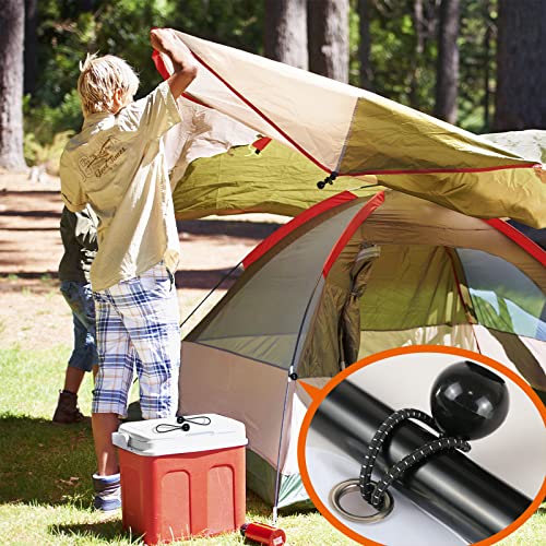 Lxlovesm Ball Bungee Cord 4''+6''+9''+12'' 12 Pack Heavy Duty Elastic Tarp Tie Down, For Camping, Tents, Cargo, Holding Wire And Hoses (White Dot) #TOP4