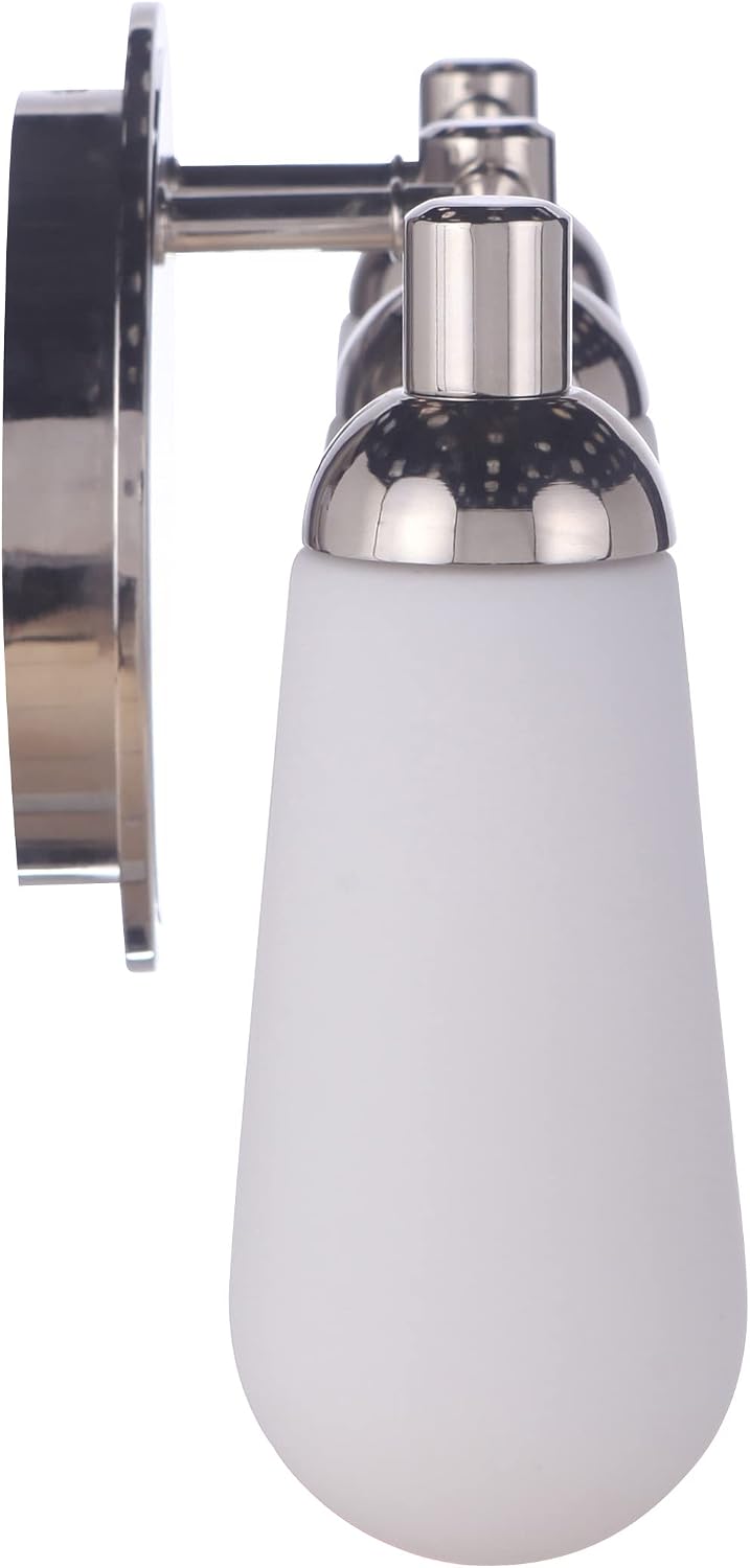 Craftmade Riggs 3 Light Vanity, Brushed Polished Nickel/Polished Nickel, Damp Rated, 13122BNKPLN3