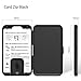 Sinjimoru Stick-On Case, Ultra Slim Card Case - Phone Wallet or Desk Card Holder - Black