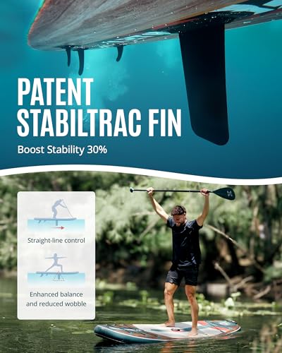 Miniatura 3 de Zlx Tabla Paddle Surf Hinchable Para Adultos Con Remo Ajustable Bomba Mochila Correa Bolsa Impermeable, Aleta De Equilibrio Patentada, 11 6 X 35 Cm Stand Up Paddle Board Con Capacidad De 200 Kg