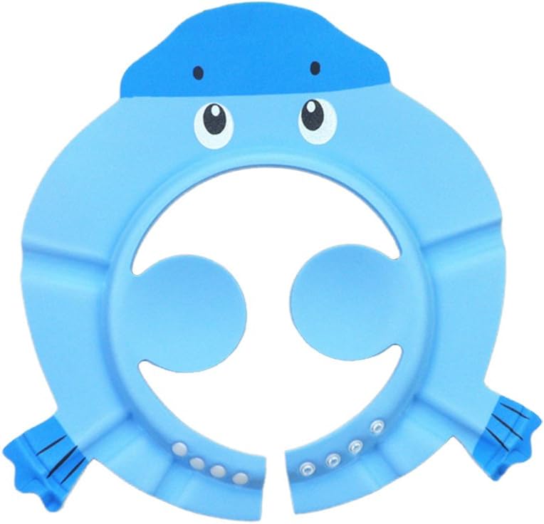 Cuteboom Baby Shampoo Shower Cap Safe Bathing Protection Soft Hat with Ear Protection Pads Adjustable Baby Visor Caps to Keep The Water Out of Their Eyes & Face