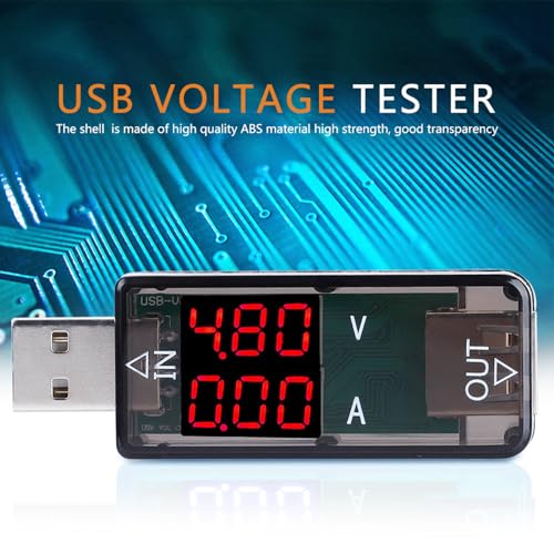 Image of USB Tester, Multimeter USB Power Meter, Color LCD USB Voltage Meter Suitable for Most Applications and Compatible with QC2.0 /QC3.0 Fast Power Supply Test