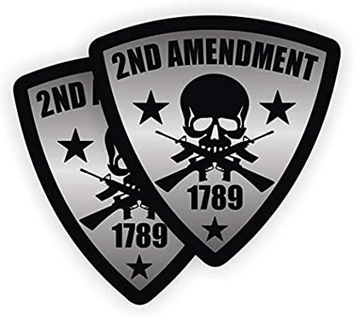 2nd Amendment Shield Hard Hat Sticker/Decal | Label Tool Lunch Box Motorcycle Helmet AR-15 5.56 AR15