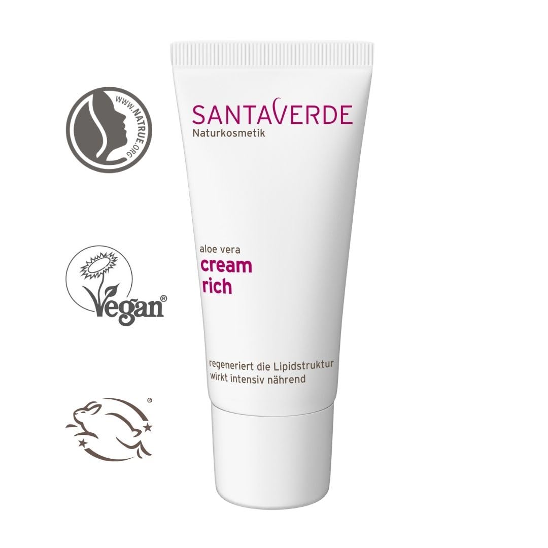 Santaverde cream rich 30ml | Reichhaltige Feuchtigkeitscreme mit Aloe Vera  & Sheabutter | Intensivpflege fr trockene Haut : Amazon.de: Kosmetik